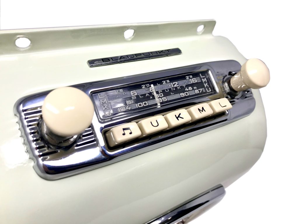 1964 Blaupunkt Bremen radio with winged chrome faceplate and cream knobs/buttons